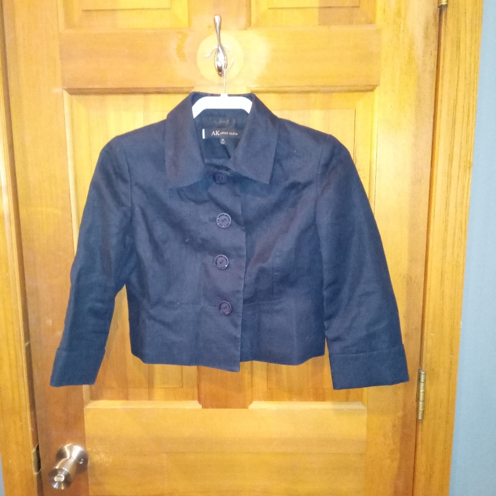 Anne Klein 100% linen blue blazer size 2P
